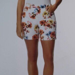 Gloria Vanderbilt Amanda Short Length High Risa Women's Shorts Floral Size 12